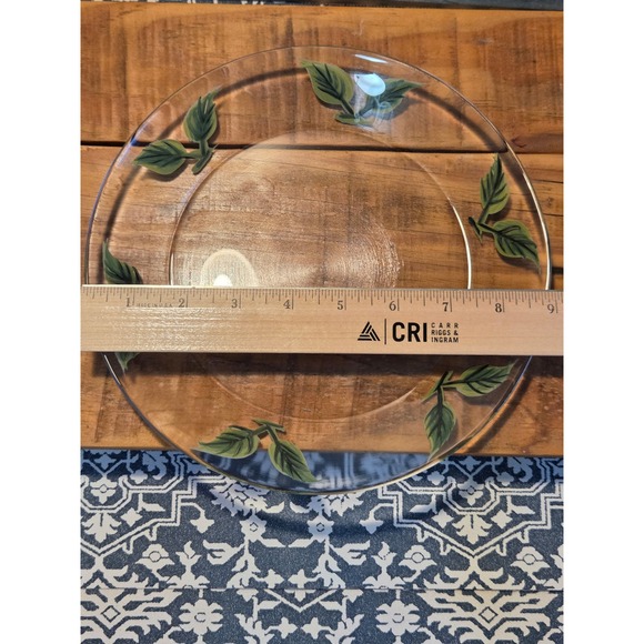 Home Essentials and Beyond Glass Covered Cheese Dome Hand Painted Fruit Design - Picture 10 of 11